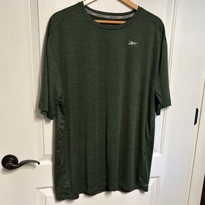 Reebok Men's Dark Green Short Speed Wicking Sleeve Tee